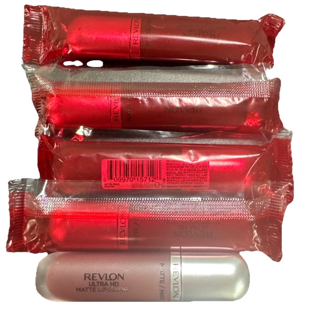Lot of 5 Revlon Ultra HD Matte Lipcolor 987 Un-Nude
